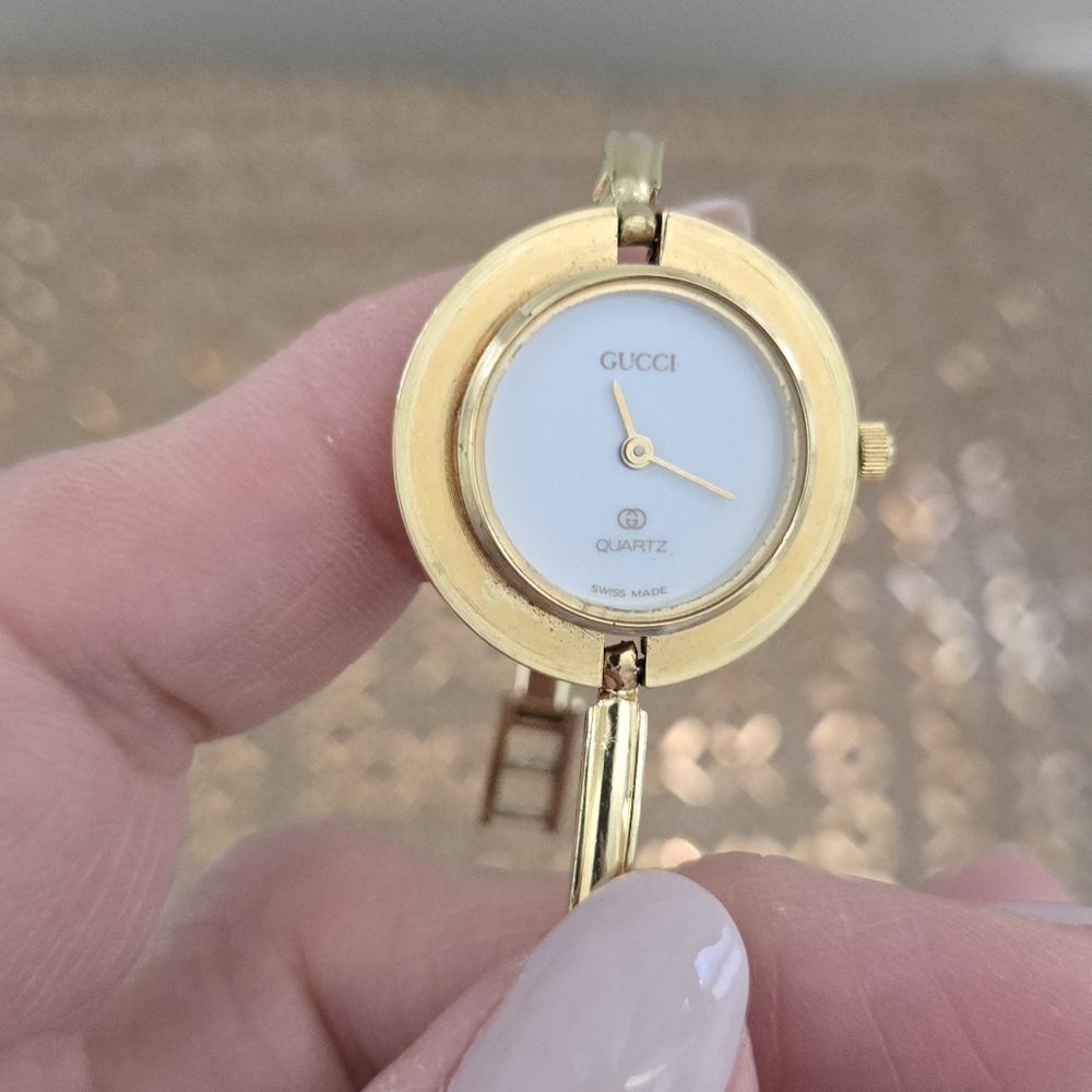 Gucci Gold Watch with Colorful Bezels - MARKED DOWN - Picture 5 of 12